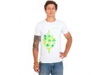Футболка чоловіча Cannondale біла з зеленим орнаментом розмір XL